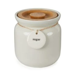 Dunelm White Hang Tag Canister -Kitchen Warehouse 1000075656 alt02