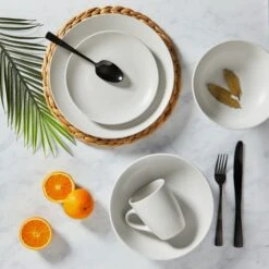 Dunelm Stoneware Natural Matte 12 Piece Dinner Set -Kitchen Warehouse 1000150785 alt02