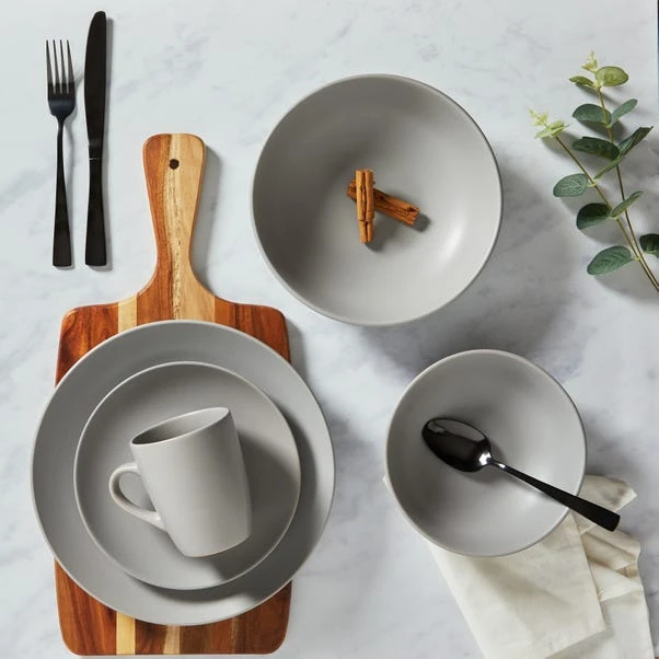 Dunelm Set Of 4 Grey Stoneware Mugs 4 Dunelm Set Of 4 Grey Stoneware Mugs - Image 2