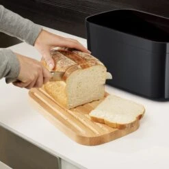 Joseph Joseph Black Bread Bin With Cutting Board Lid -Kitchen Warehouse 1000161080 alt02