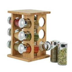 Dunelm Bamboo Rotating Spice Rack 8 Dunelm Bamboo Rotating Spice Rack -Kitchen Warehouse 1000165796 alt02