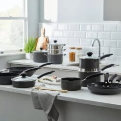 Dunelm Non-Stick Hard Anodised 3 Piece Pan Set 13 Dunelm Non-Stick Hard Anodised 3 Piece Pan Set -Kitchen Warehouse 1000166291 alt05