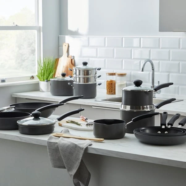 Dunelm Non-Stick Hard Anodised 3 Piece Pan Set 8 Dunelm Non-Stick Hard Anodised 3 Piece Pan Set - Image 6