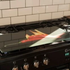 Dunelm Hot Chilli Black Hob Cover