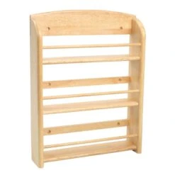 T&G Woodware T&G Wooden Scimitar 18 Jar Wall Spice Rack