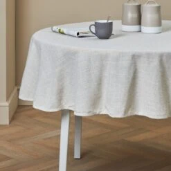 Dunelm Polylinen Round Tablecloth