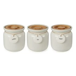 Dunelm White Hang Tag Canister