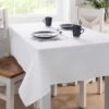 Dunelm Plain White Rectangle Tablecloth -Kitchen Warehouse 30577646