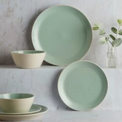 Dunelm Lulworth Seafoam 12 Piece Dinner Set