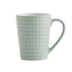 Dunelm Set Of 4 Mint Green Dash Mugs