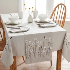 Dunelm Scandi Floral Tablecloth