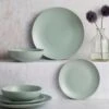 Dunelm Stoneware Seafoam Blue Matte 12 Piece Dinner Set -Kitchen Warehouse 30651550