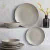 Dunelm Stoneware Grey Matte 12 Piece Dinner Set -Kitchen Warehouse 30651551