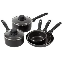 Dunelm Essentials Aluminium 5 Piece Pan Set