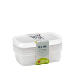 Dunelm Pack Of 4 Food 1L Food Containers