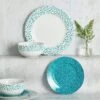 Dunelm Dottie Teal 12 Piece Dinner Set -Kitchen Warehouse 30690000