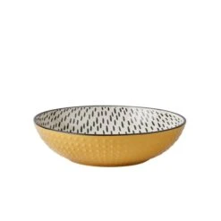 Dunelm Global Ochre Stoneware Ramen Bowl