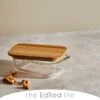 The Edited Life Glass Food Storage With Bamboo Lids Rectangular 350ML 1 The Edited Life Glass Food Storage With Bamboo Lids Rectangular 350ML -Kitchen Warehouse 30714291
