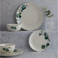Dunelm Eucalyptus 12 Piece Dinner Set