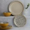 Dunelm Global Ochre 12 Piece Dinner Set