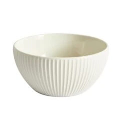 Dunelm Linear Embossed Porcelain Cereal Bowl -Kitchen Warehouse 30762587 alt01