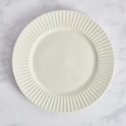 Dunelm Linear Embossed Porcelain Dinner Plate