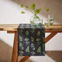 Natural History Museum Marsh Botanical Print Table Runner