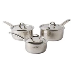 Dunelm Hammered 3 Piece Sauce Pan Set -Kitchen Warehouse 30769919 alt02