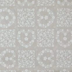 Dunelm By The Metre Floral Hearts Natural PVC