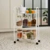 Dunelm White 3 Tier Wire Trolley -Kitchen Warehouse 30795868