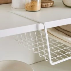 Dunelm White Wire Under-Shelf Storage Basket -Kitchen Warehouse 30795872 alt01