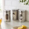 Dunelm Set Of 3 Metal Storage Canisters 1 Dunelm Set Of 3 Metal Storage Canisters -Kitchen Warehouse 30796298