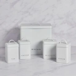 Dunelm 5 Piece Kitchen Storage Set White 8 Dunelm 5 Piece Kitchen Storage Set White -Kitchen Warehouse 30796301 alt02
