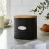 Dunelm Metal Coffee Canister With Badge Black 2 Dunelm Metal Coffee Canister With Badge Black -Kitchen Warehouse 30796306