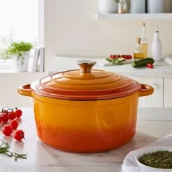 Dunelm Cast Iron Casserole Dish 5.2L