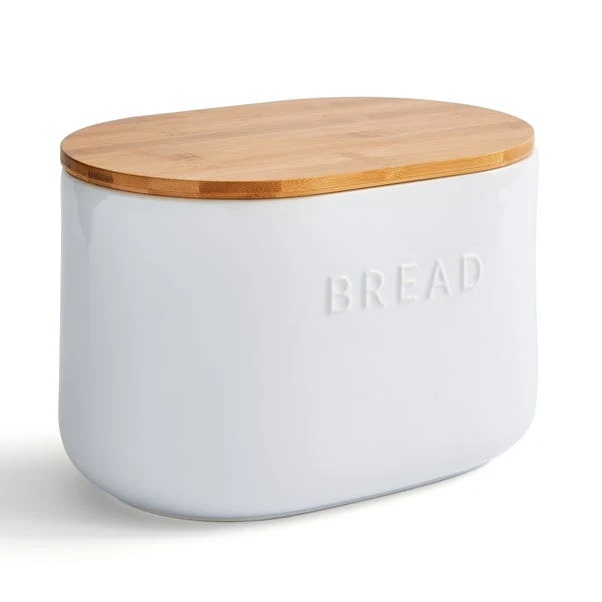 Dunelm Ceramic Bread Bin White 5 Dunelm Ceramic Bread Bin White - Image 3