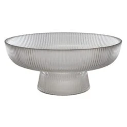 Dunelm Ribbed Glass Serve Bowl
