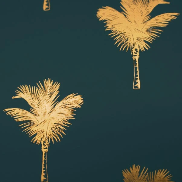 Dunelm Set Of 4 Luxe Palm Metallic Corkback Placemats 4 Dunelm Set Of 4 Luxe Palm Metallic Corkback Placemats - Image 2