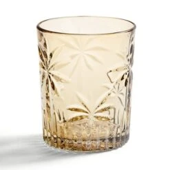 Dunelm Luxe Palm Amber Tumbler Glass -Kitchen Warehouse 30797552 alt01