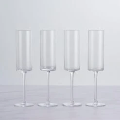 Dunelm Set Of 4 Montreal Flute Glasses