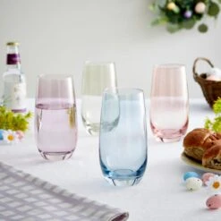Dunelm Set Of 4 Pastel Highball Tumblers