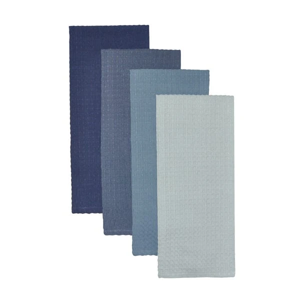Dunelm Isabelle Waffle Pack Of 4 Tea Towels Blues 3 Dunelm Isabelle Waffle Pack Of 4 Tea Towels Blues