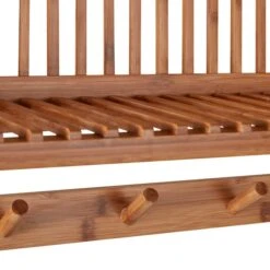 Dunelm Bamboo Wall Mounted Plate Storage With Hooks -Kitchen Warehouse 30799775 alt03