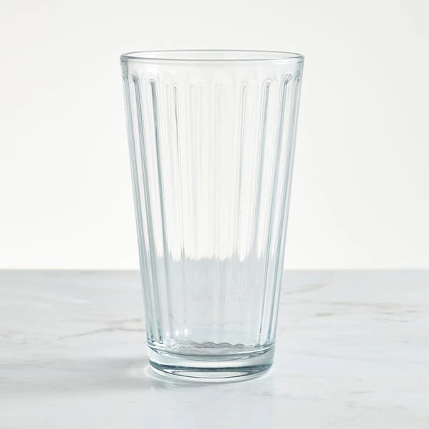 Dunelm Clear Ribbed Highball 3 Dunelm Clear Ribbed Highball