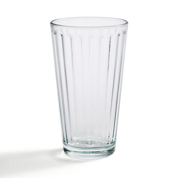 Dunelm Clear Ribbed Highball 4 Dunelm Clear Ribbed Highball - Image 2