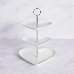 Dunelm 3 Tier Heart Cake Stand