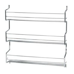 Metro Chrome 3 Tier Wall Spice Rack