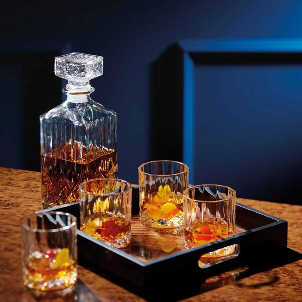 BarCraft Barcraft Cut Glass Effect Decanter Set 900ml 4 BarCraft Barcraft Cut Glass Effect Decanter Set 900ml - Image 2